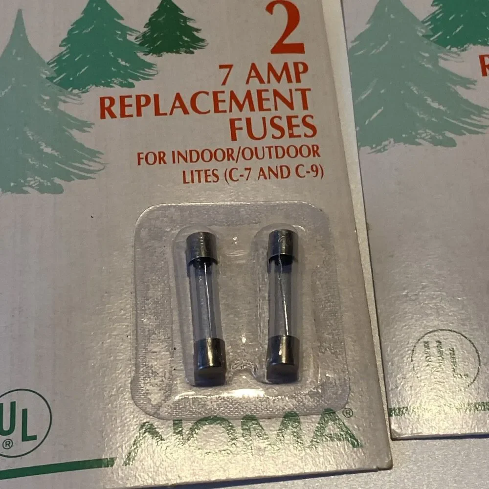 Vintage NOMA 7 Amp Replacement Fuses 3 Packs With 2 Each New NOS For C-7 & C-9